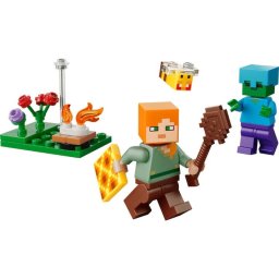 Set de constructie LEGO® 30732 Minecraft - Conflict la focul de tabara al lui Alex, 31 piese, 6 ani+