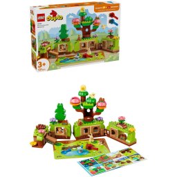 Set de constructie LEGO® DUPLO® Padurea descoperirilor cu animale salbatice 10480, Jucarii pentru Copii de 3+ ani, Jucarii pentru Baieti si Fete, Jocuri Educative