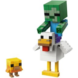 Set de constructie Minecraft - Jocheu de gaini 21582, 344 piese, varsta 9+ ani, Multicolor