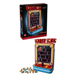 Set de constructie, Joc arcade Donkey Kong 72051, 1371 piese, varsta 18+ ani, Multicolor