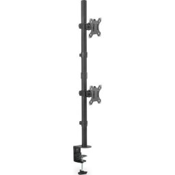 Suport TV / Monitor Digitus DA-90438, pentru doua monitoare, de birou, reglabil, compatibil 17-32 inch, greutate suportata 2x8 kg, Negru