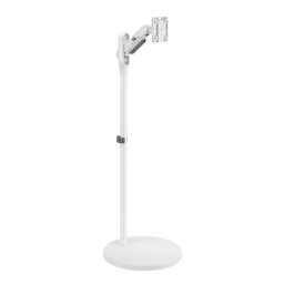 Suport TV / Monitor Maclean MC-970W, de podea, reglabil, compatibil 17-35 inch, greutate suportata 2-10 kg, Alb