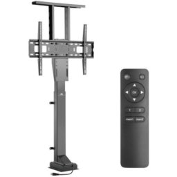 Suport TV / Monitor Maclean MC-866, electric retractabil, compatibil 37-65 inch, greutate suportata 50 kg, telecomanda cu memorie, Negru