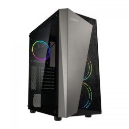 Carcasa PC Zalman S4 Plus, ATX, Middle Tower, RGB, Fara sursa, 8 ventilatoare compatibile, 3 incluse, Negru