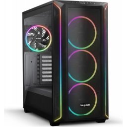 Carcasa PC Be quiet Shadow Base 800 FX, Middle Tower, Sticla temperata, Fara sursa, ARGB, 8 ventilatoare compatibile, 4 incluse, Negru