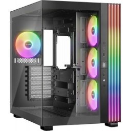 Carcasa PC Be quiet! Light Base 600 LX, Middle Tower, Sticla temperata, Fara sursa, ARGB, 10 ventilatoare compatibile, 4 incluse, Negru