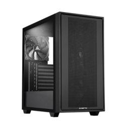 Carcasa PC Chieftec Night Hunter, Middle Tower, Sticla temperata, Fara sursa, 11 ventilatoare compatibile, 4 incluse, Negru