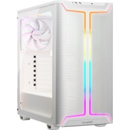 Carcasa PC Be quiet! Pure Base 501 DX, Middle Tower, Sticla temperata, Fara sursa, ARGB, 6 ventilatoare compatibile, 3 incluse, Alb