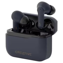 Casti True Wireless Creative Zen Air Plus, Autonomie pana la 32 ore, Albastru inchis