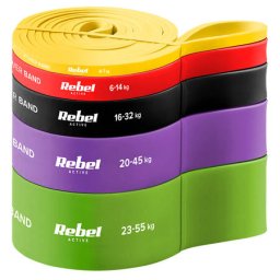 Benzi Elastice Rebel ACTIVE Set x5 TPE Power Band 4-55kg Multicolor