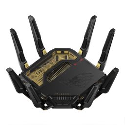ASUS ROG Rapture GT-BE98 router wireless 10 Gigabit Ethernet Quad-band (2.4 GHz / 5 GHz-1 / 5 GHz-2 / 6 GHz) Negru