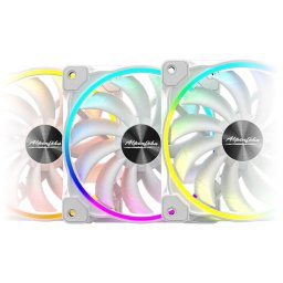 Wing Boost 3 White 120mm Addressable RGB High Speed PWM Fan