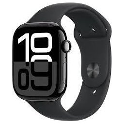 Smartwatch Watch Series 10 GPS + Cellular 46 mm Jet Black Aluminium Case with Black Sport Band - S/M