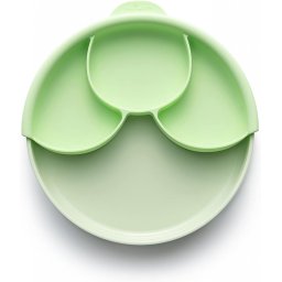 Set diversificare hrana bebelusi Miniware Healthy Meal, 100% din materiale naturale biodegradabile, 3 piese, Keylime