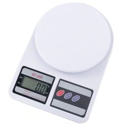 Cantar De Bucatarie, Electronic, Display Lcd 2 Inch, Functie Tara, Maxim 10 Kg, Alb, 24x17x4 Cm
