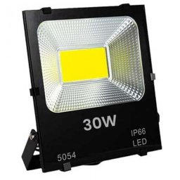 Proiector Led Exterior Negru, Ip66, Rezistent La Apa, Aluminiu Si Sticla De Inalta Rezistenta, Alb natural 6000k