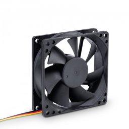 Ventilator Carcasa 12V, 80mm, mufa 3 pin, 2500RPM, negru