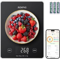 Cantar SMART Digital Nutritional de Bucatarie RENPHO R-T001 , Bluetooth, Calorii, Dieta si Fitness, compatibil Apple Health, Fitbit, Samsung Health