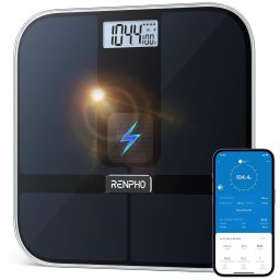 Cantar SMART Digital RENPHO R-A020 , Body Composition, Alimentare Solara, Greutate, Grasime Corporala, Muschi, Oase, Bluetooth, Apple Health, Fitbit, Samsung Health