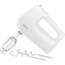 Mixer de mana ECG RS 440 White Lite, 400 W, 5 viteze, functie TURBO, 2 teluri si 2 carlige, alb