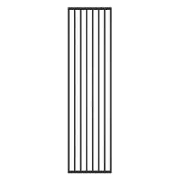 Riflaj perete despartitor MDF, LDA PREMIUM, Negru, 275x58 cm