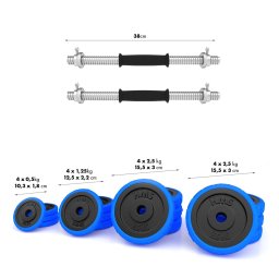 Set gantere reglabile HMS 30KG