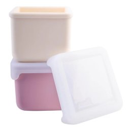 SET 2 RECIPIENTE SILICON, MELII, BLUSH BERRY