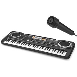 Orga electronica copii, 61 clape,instrument multifunctional, microfon inclus