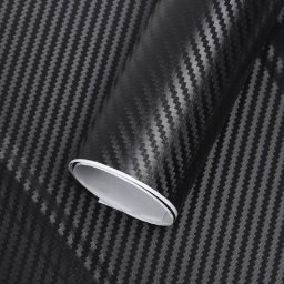 Rola folie colantare auto Carbon 3D, culoare neagra, lungime 28m x 1,27m