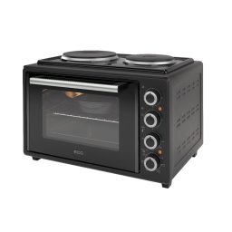 Cuptor electric ECG ETH 3501B, 35 litri, 1400 W, 2 plite, iluminare interioara, 90-250°C, negru