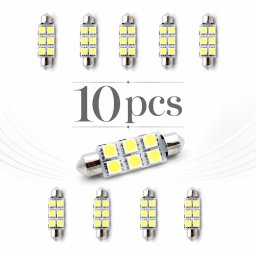 Pachet 10 Leduri auto Sofit 39mm 1.5 W Carguard