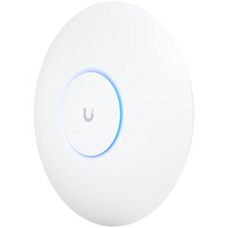 UBIQUITI U6 Pro; WiFi 6; 6 spatial streams; 140 m² (1,500 ft²) coverage; 350+ connected devices; Powered using PoE; GbE uplink.