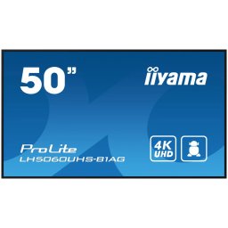 IIYAMA LFD LH5060UHS-B1AG 50" 4K UHD professional digital signage 3840x2160 16:9 500 cd/m² 1200:1 8ms Android 11 OS, iiSignage², FailOver, EShare landscape, portrait