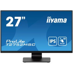 Iiyama ProLite T2752MSC-B1 - LED monitor27" touchscreen 1920 x 1080 Full HD (1080p) @ 60 Hz IPS 400 cd/m² 1000:1 5 ms HDMI DisplayPort speakers black matte