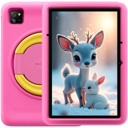 Blackview Tab 60 Pro Kids LTE 10.1-inch HD+ 800x1280 IPS 60Hz 4GB/128GB Octa-core T606 1.6GHz 5MP Front/8MP Back Camera Battery 7700mAh NO Carger USB Type-C Android 15 SD card slot Rose Pink