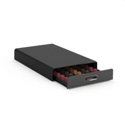 Sertar organizator pentru 50 capsule cafea nespresso, negru, 33x23x5.5 cm