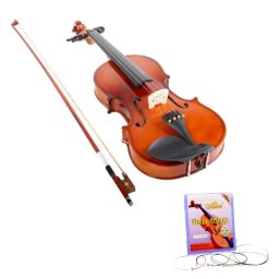 Vioara clasica din lemn 1/2 toc inclus + set corzi cadou