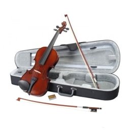 Vioara clasica din lemn 4/4 DEPOX® ,doua arcusuri, toc inclus, maro