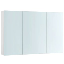 VASAGLE Dulap pentru baie cu oglinda, 3 usi si rafturi reglabile, MDF, 90x15x60 cm, alb