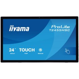 IIYAMA Monitor LED T2455MSC-B2 24" multi-touch IPS 400cd PCAP integrated webcam and a flexible stand