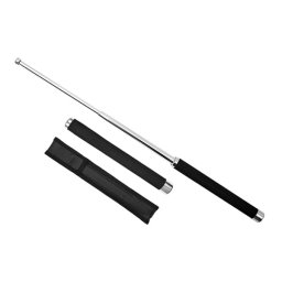 Baston telescopic pliabil, 65 cm , argintiu, husa inclusa