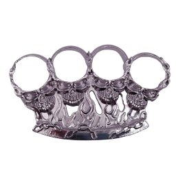Rozeta de autoaparare DEPOX®, model Skull Crushing, 0.5 cm, argintiu