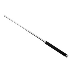 Baston telescopic pliabil, DEPOX®, 51 cm, maner antiderapant, argintiu