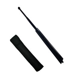 Baston telescopic din otel, 3 sectiuni, negru, 50 cm