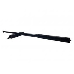 Baston telescopic din otel, 4 sectiuni, negru, 77 cm