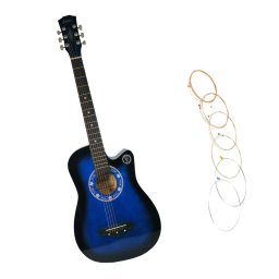 Chitara clasa din lemn 95 cm DEPOX®, Cutaway Blue Club, set corzi incluse