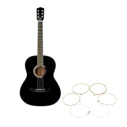 Chitara clasica din lemn DEPOX®,set de corzi incluse, 95 cm, Clasic Black