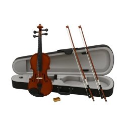 Set vioara clasica din lemn 1/8 si arcus 1/8 suplimentar, DEPOX®, toc inclus