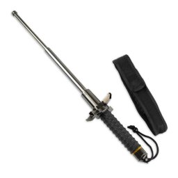 Baston telescopic cu buton si ciocan DEPOX®, husa inclsa, 24-67 cm