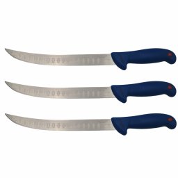 Set trei cutite de bucatar DEPOX®, Chef's Knife, otel inoxidabil, 38 cm, albastru